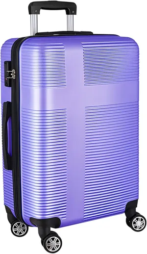 24 Inch Luggage with Spinner Wheels, Hardshell Suitcase,Lightweight Checked-Medium Luggage 24-Inch,Lavender Purple