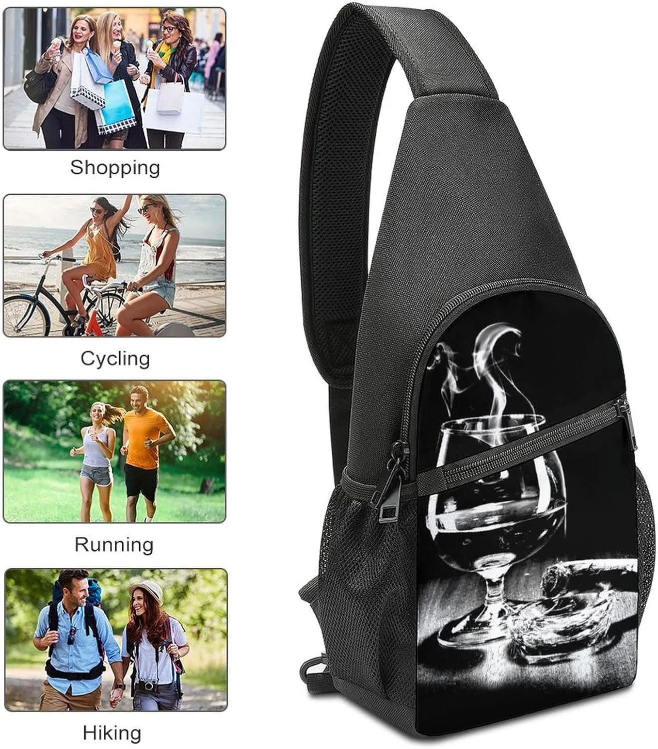 Adjustable Fanny Waist Pack Pouch, Crossbody Durable Runners Bag Wallet for Sports Cycling Gym Hiking Fitness Women Men