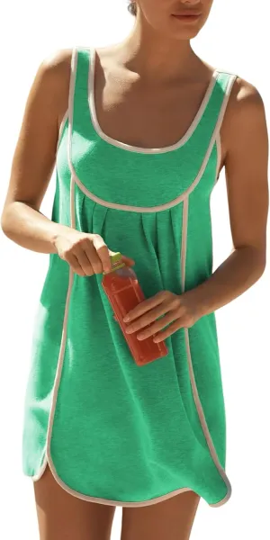 Athlisan Womens Summer Athletic Sleeveless Mini Dress Casual Workout Tennis Dress Sundress