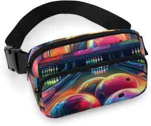 Bowling Balls Waist Bag Fashion Fanny Bag with Adjustable Strap for Outdoor Workout Cycling Unisex