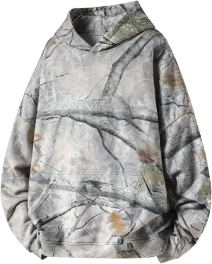 Camo Leopard Print Hoodies for Women Oversized Cheetah Hooded Sweatshirt 2000s Graphic Pullover Tops Y2k Boyfriend