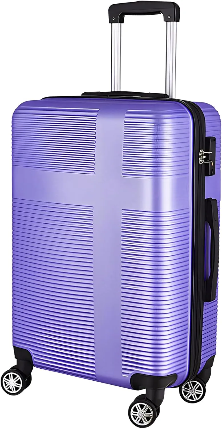 Carry on Luggage 22x14x9 Airline Approved,20 Inch Hardshell Carry on Suitcase with Wheels,Lavender Purple
