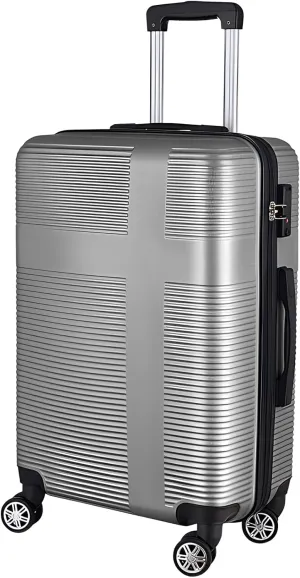 Carry on Luggage 22x14x9 Airline Approved,20 Inch Hardshell Carry on Suitcase with Wheels,Silver Grey