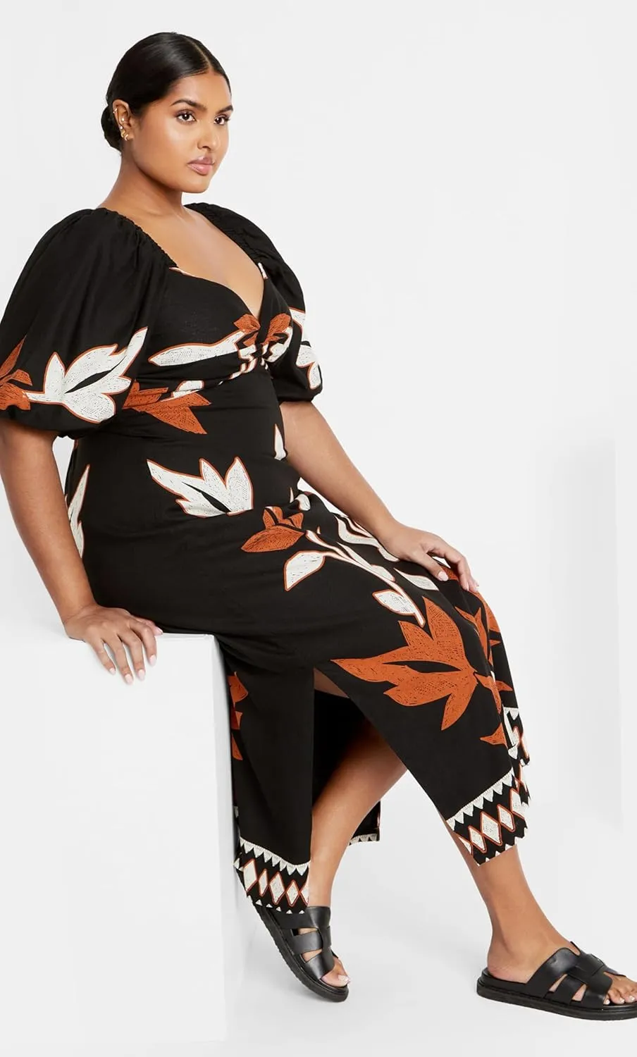 City Chic Women's Plus Size Dress - Nala Print Maxi