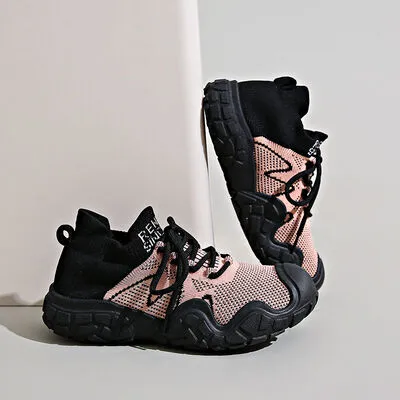 Contrast Mesh Platform Athletic