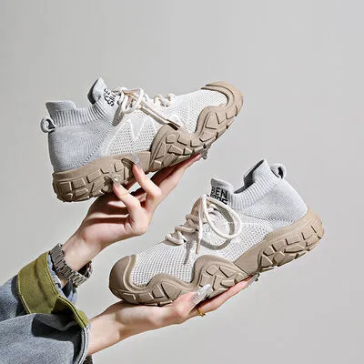 Contrast Mesh Platform Athletic