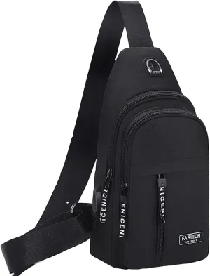 Crossbody Fanny Pack for Men&Women Casual Canvas Vest Genuine Sheepskin And Cowhide Leather Vest Motorcycle Biker
