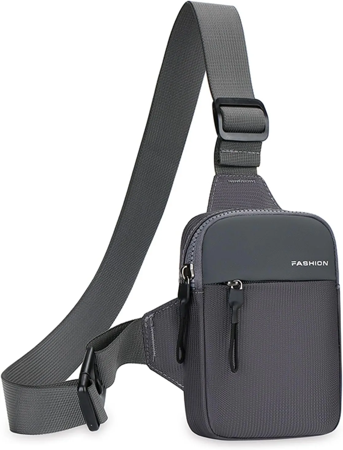 Cute Backpack for Teen s with Charger Men Chest Bag Fashion Wallet Casual Shoulder Bag (Grey, One Size)