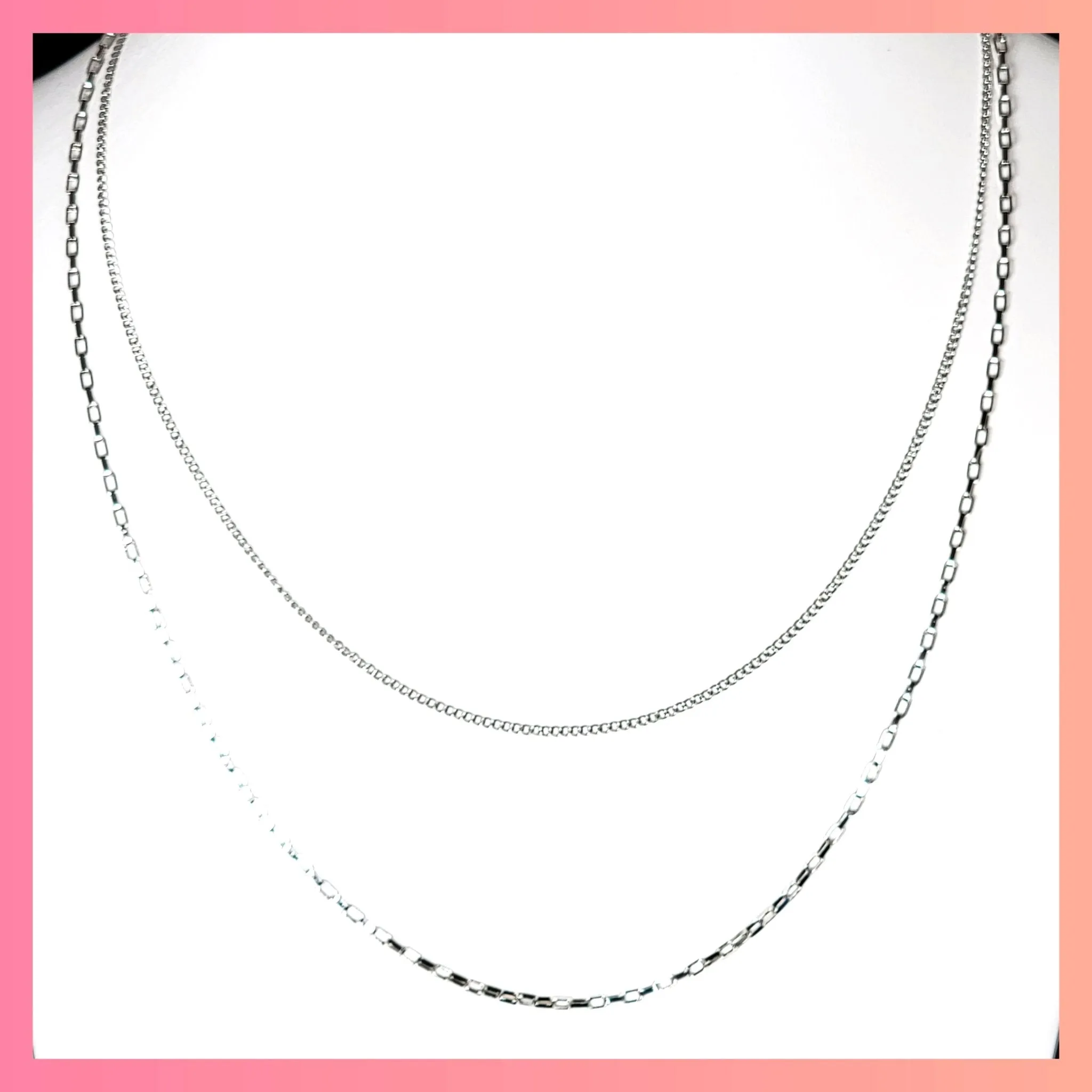 Double Chain Layering Necklace