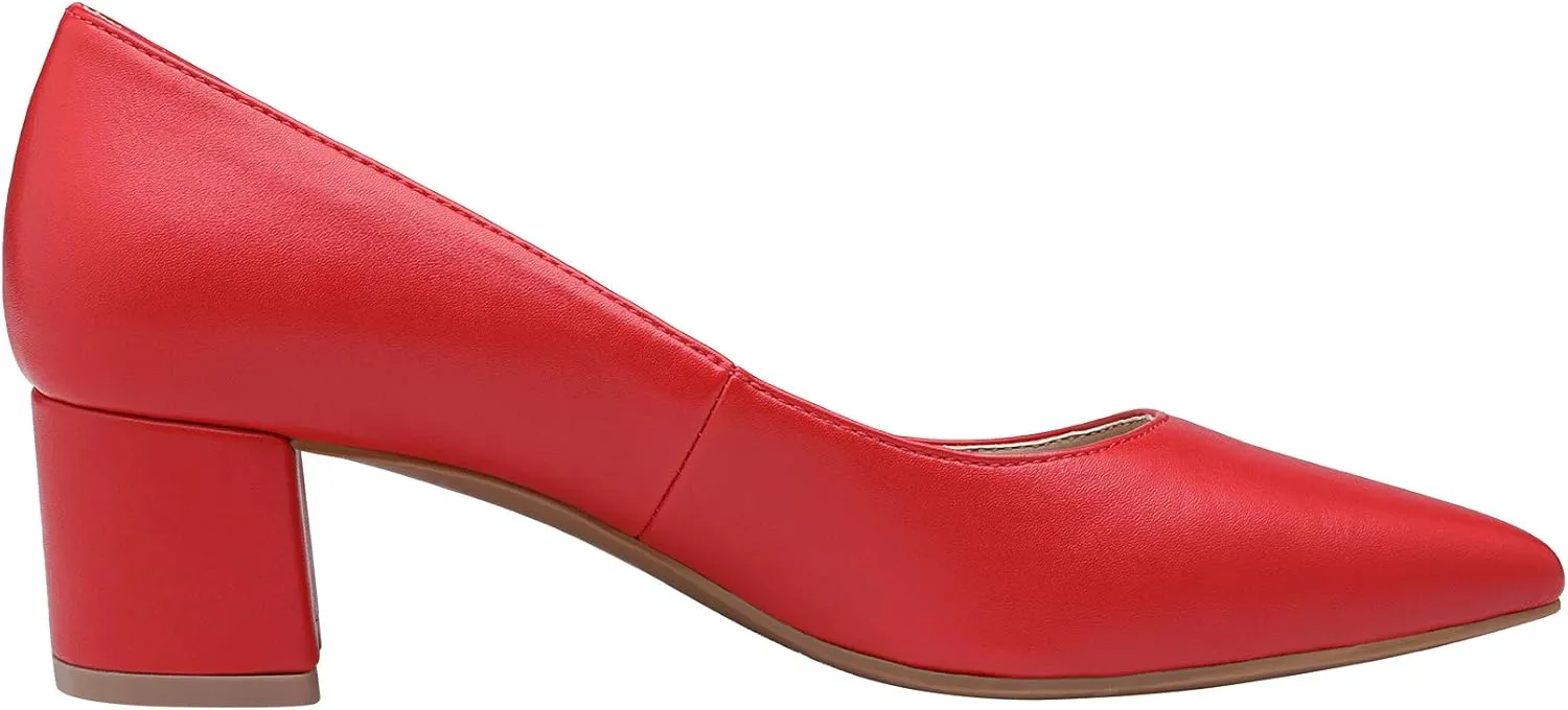 DREAM PAIRS Womens Chunky Low Block Heels Closed Toe Dress Pumps Shoes
