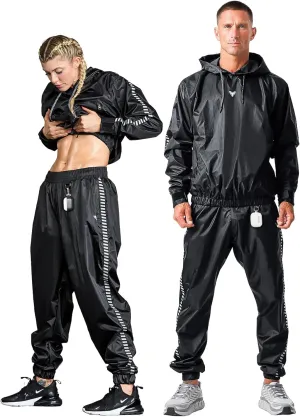 Elite Sports Sauna Suit for Weight Loss Men & Women Boxing MMA Wrestlers Gym Sweat Hoodie Sauna Suits Wrap Full Body Workout