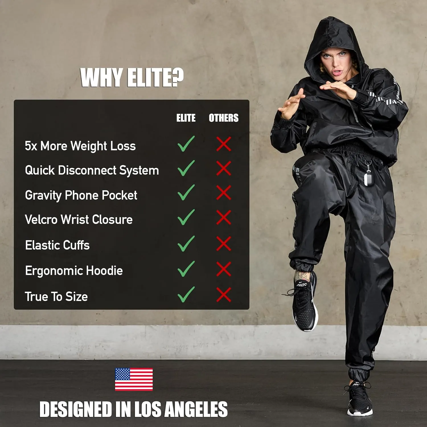 Elite Sports Sauna Suit for Weight Loss Men & Women Boxing MMA Wrestlers Gym Sweat Hoodie Sauna Suits Wrap Full Body Workout