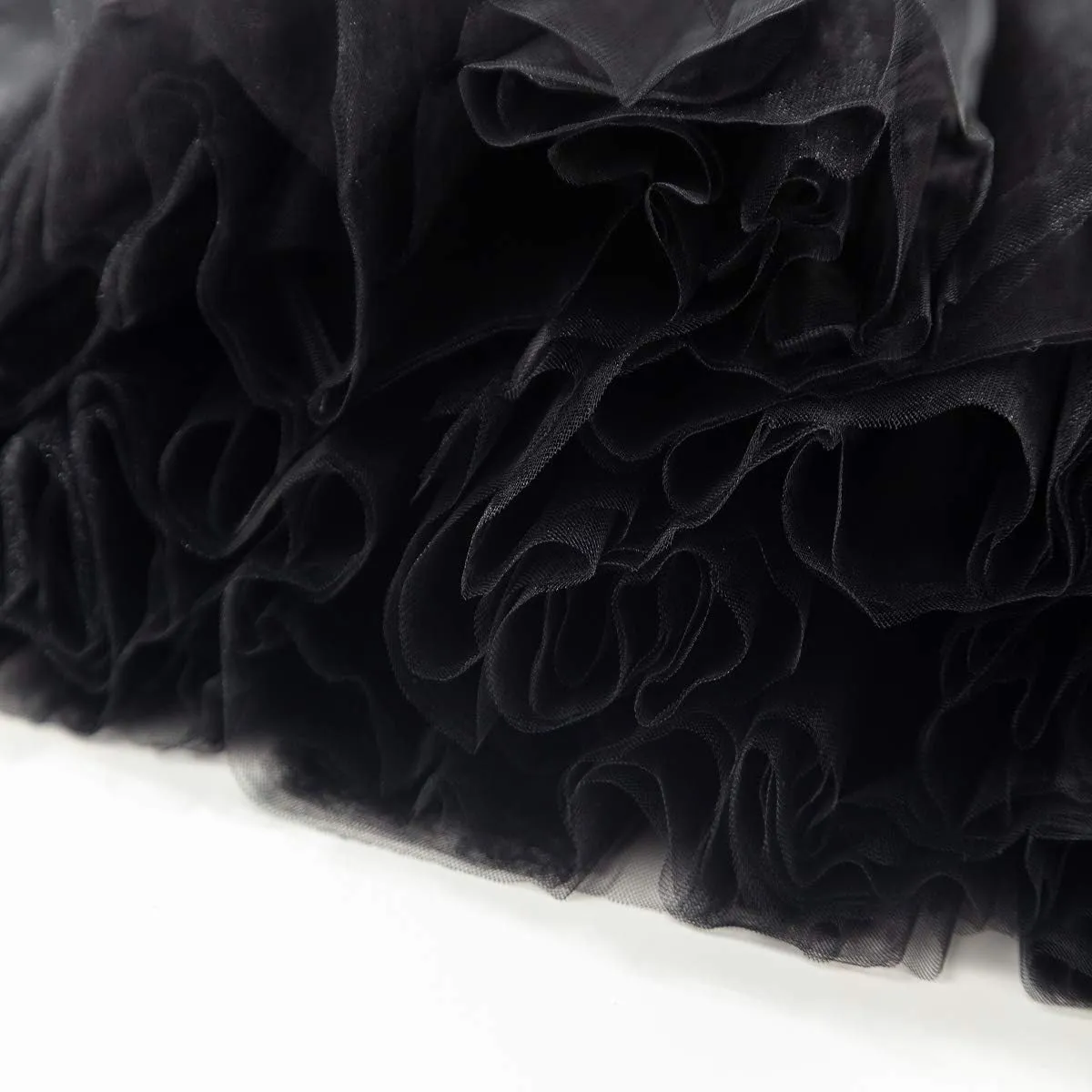 FEOYA Women Tutu Skirts 5 Layered Knee Length Tulle Skirt A-line Pleated Princess Skirts Evening Gown Prom Wedding Skirt