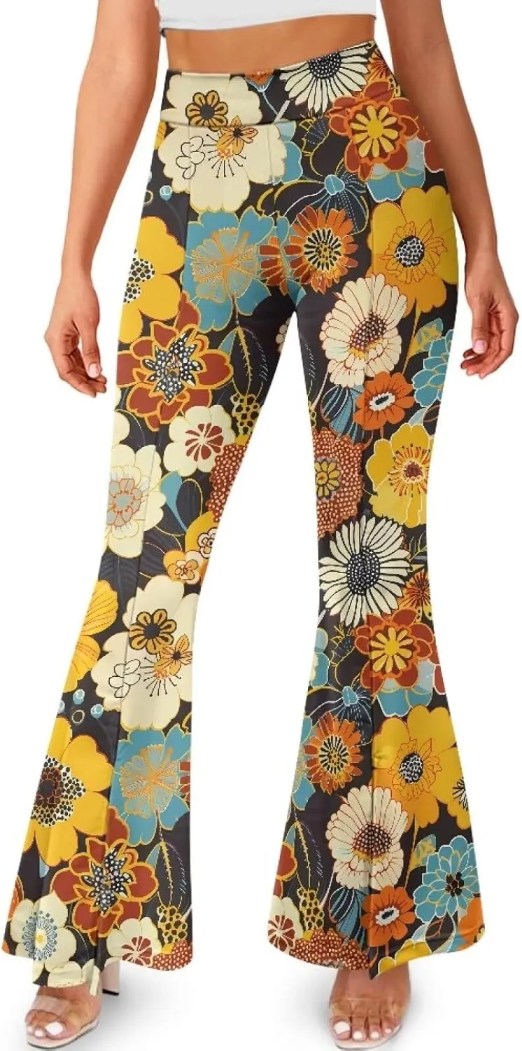 Flared Yoga Pants for Women Bell Bottom Leggings Plus Size Soft High Waisted Tummy Control Butt Liftin