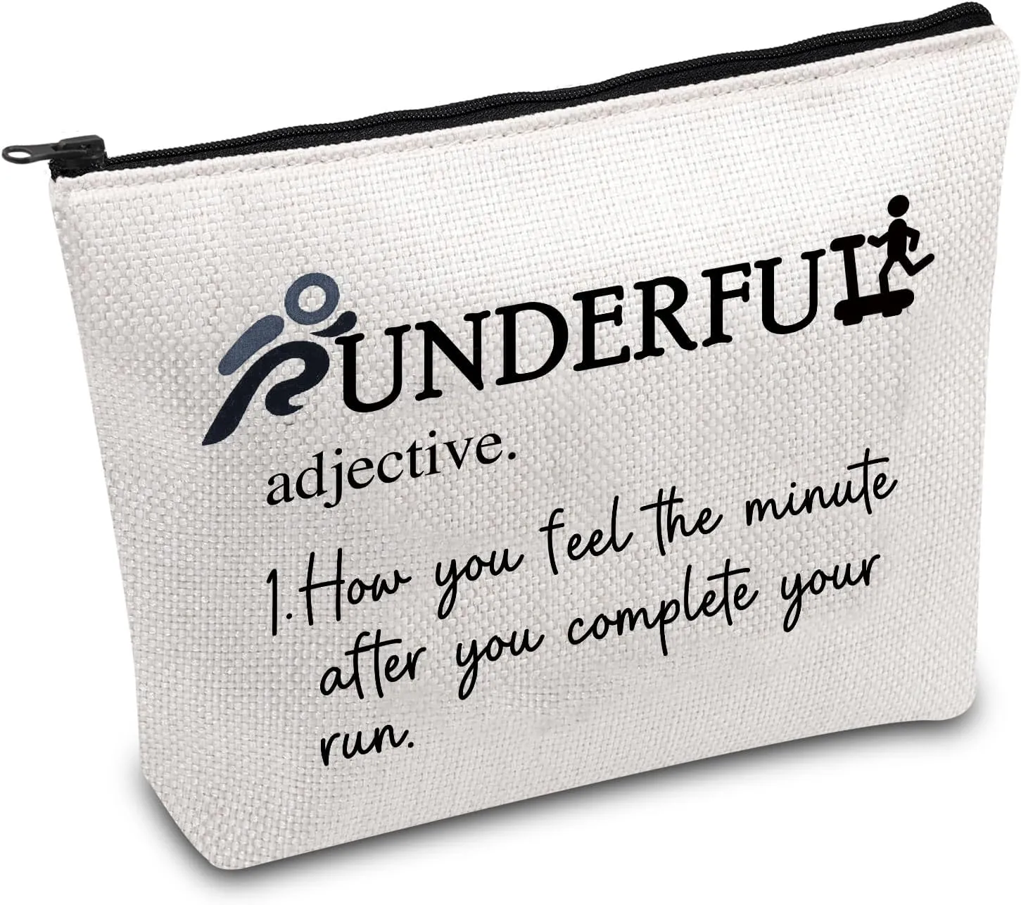 FOTAP Runner Cosmetic Bag Runder Makeup Bag Runner Survival Kit Running Lover Gift Running Gift Marathon Runners Zipper Pouch (Runder)