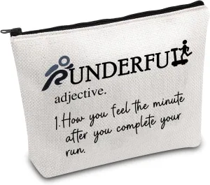FOTAP Runner Cosmetic Bag Runder Makeup Bag Runner Survival Kit Running Lover Gift Running Gift Marathon Runners Zipper Pouch (Runder)