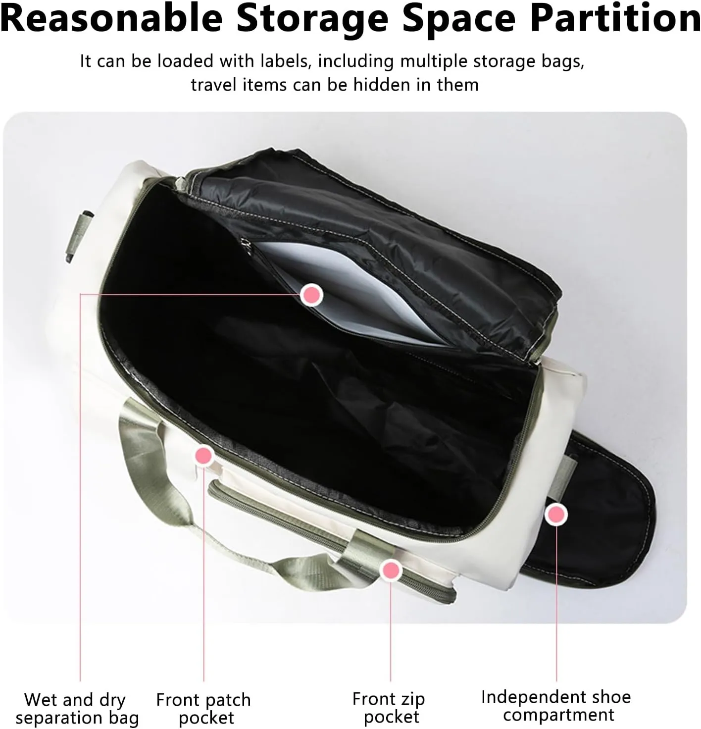 Garment Bags for Travel, Carry on Bags for Airplanes Women, Luggage Bags for Travel with Shoe Compartment, Weekender Bag, Men Gym Bag(Pink)
