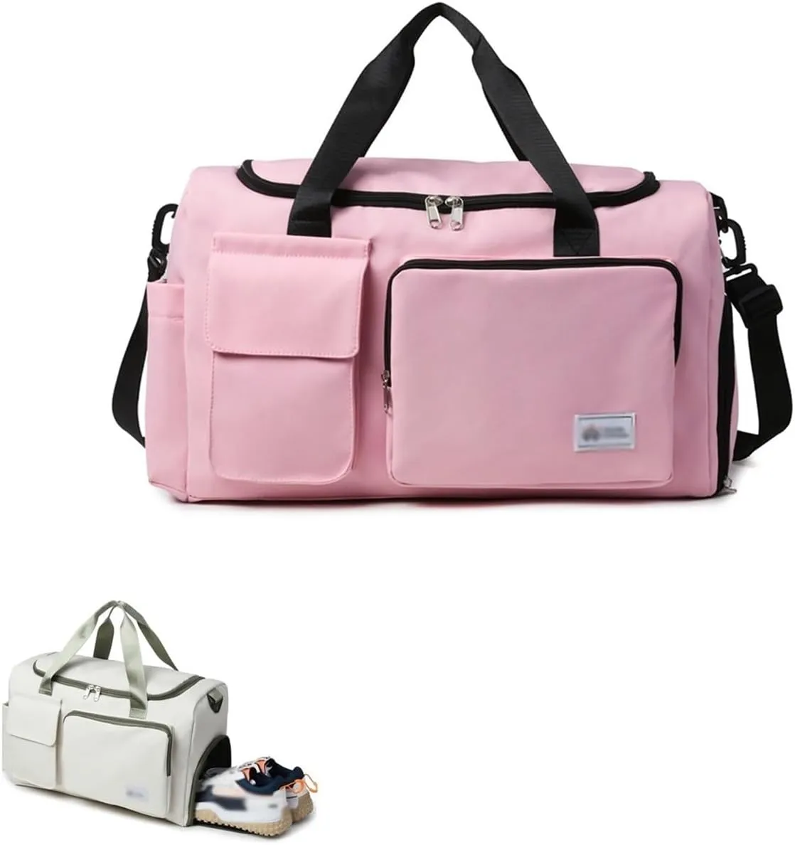 Garment Bags for Travel, Carry on Bags for Airplanes Women, Luggage Bags for Travel with Shoe Compartment, Weekender Bag, Men Gym Bag(Pink)
