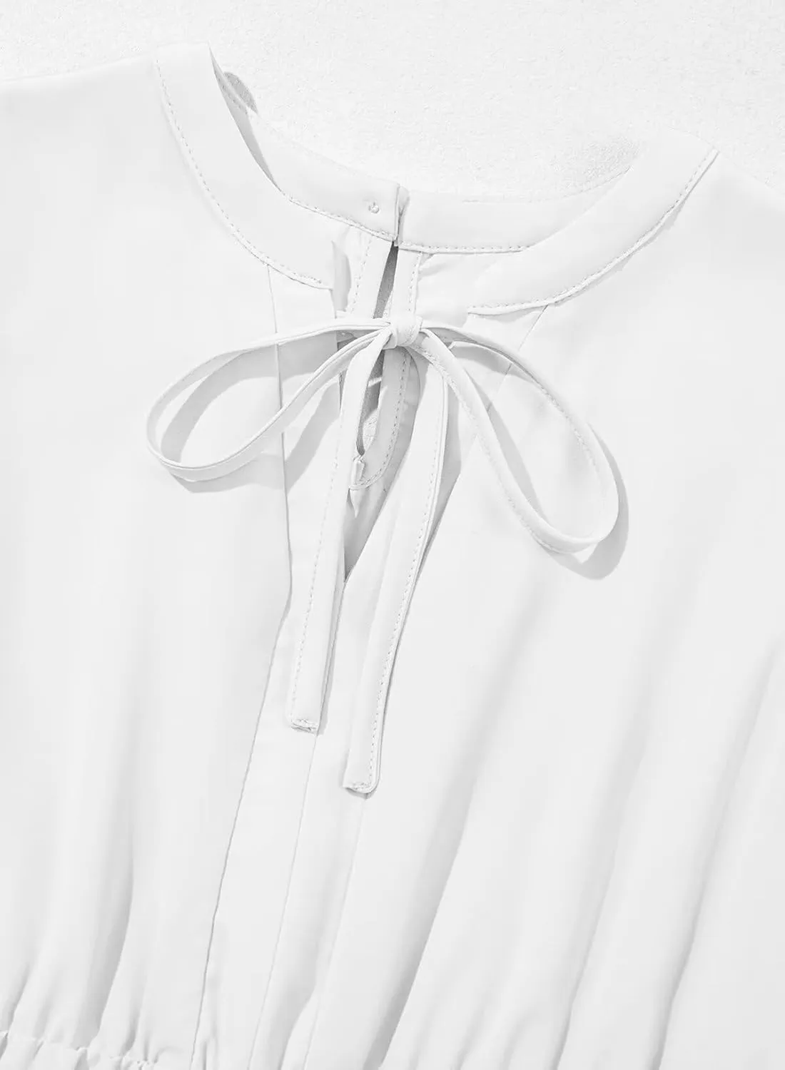 Girls Dresses Ruffle Trim Sleeveless V Neck Casual A-Line Flowy Dress with Pockets
