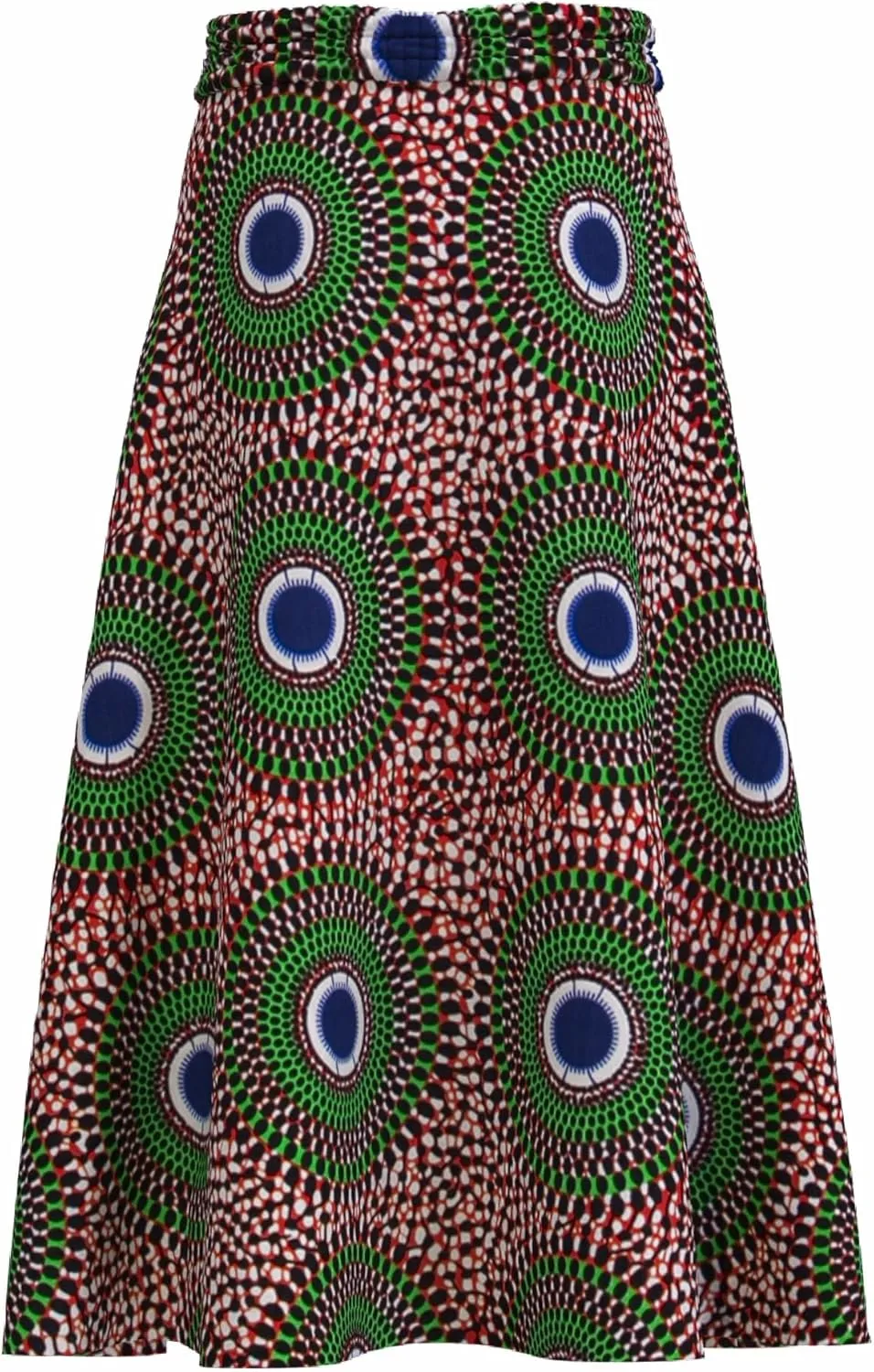 iooiooi African Skirt for Women Trendy High Waist Ankara Print Long Skirt for Ladies Party Clothing