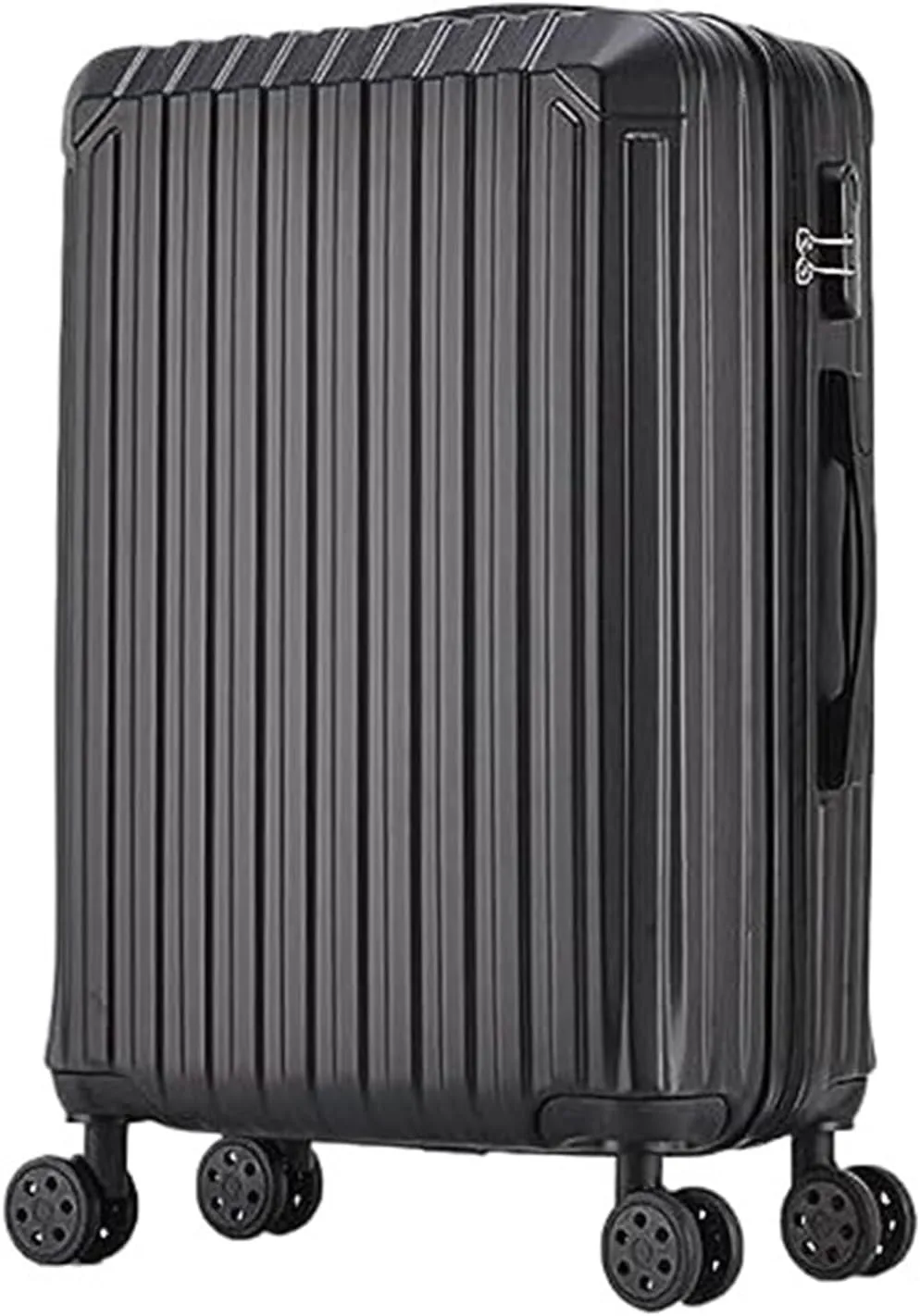 IRYZE Lightweight Suitcase Suitcase With Spinner Wheels Hardshell Lightweight Rolling For Business Travel Suitcase Carry on Luggage (Color : Black, Size : 22in)