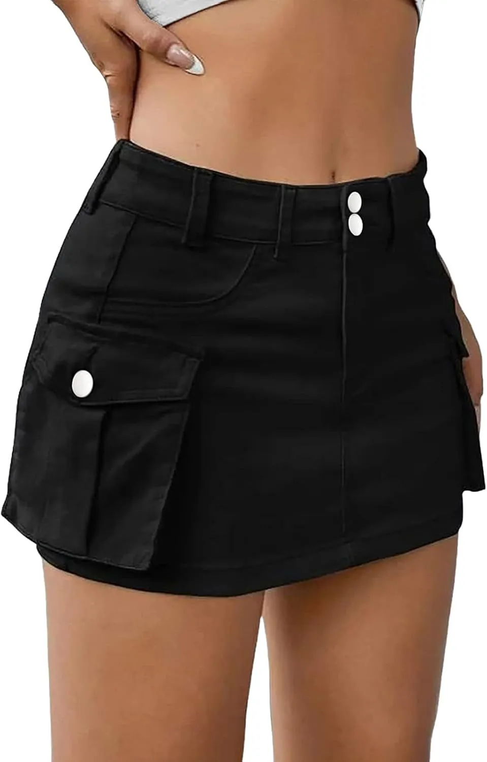 Jeans Skirts for Women Denim Cargo Mini Skirt Y2K Sexy Bodycon Tummy Control Casual Y2K Low Rise Jeans Pencil Mini Skirt