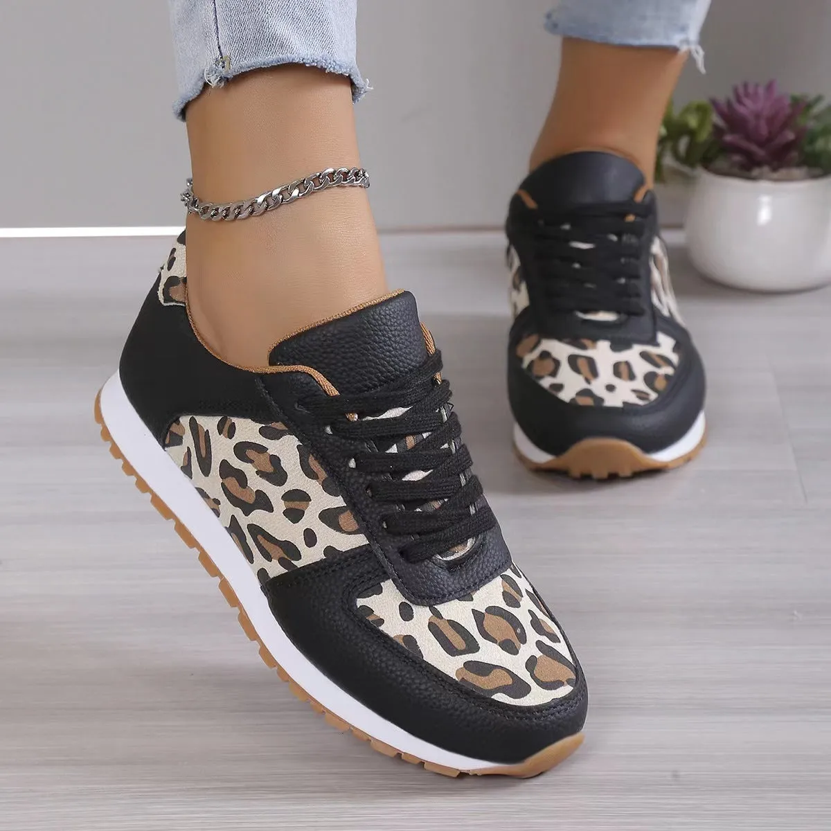 Kim  Damen-Sneaker mit Leopardenmuster