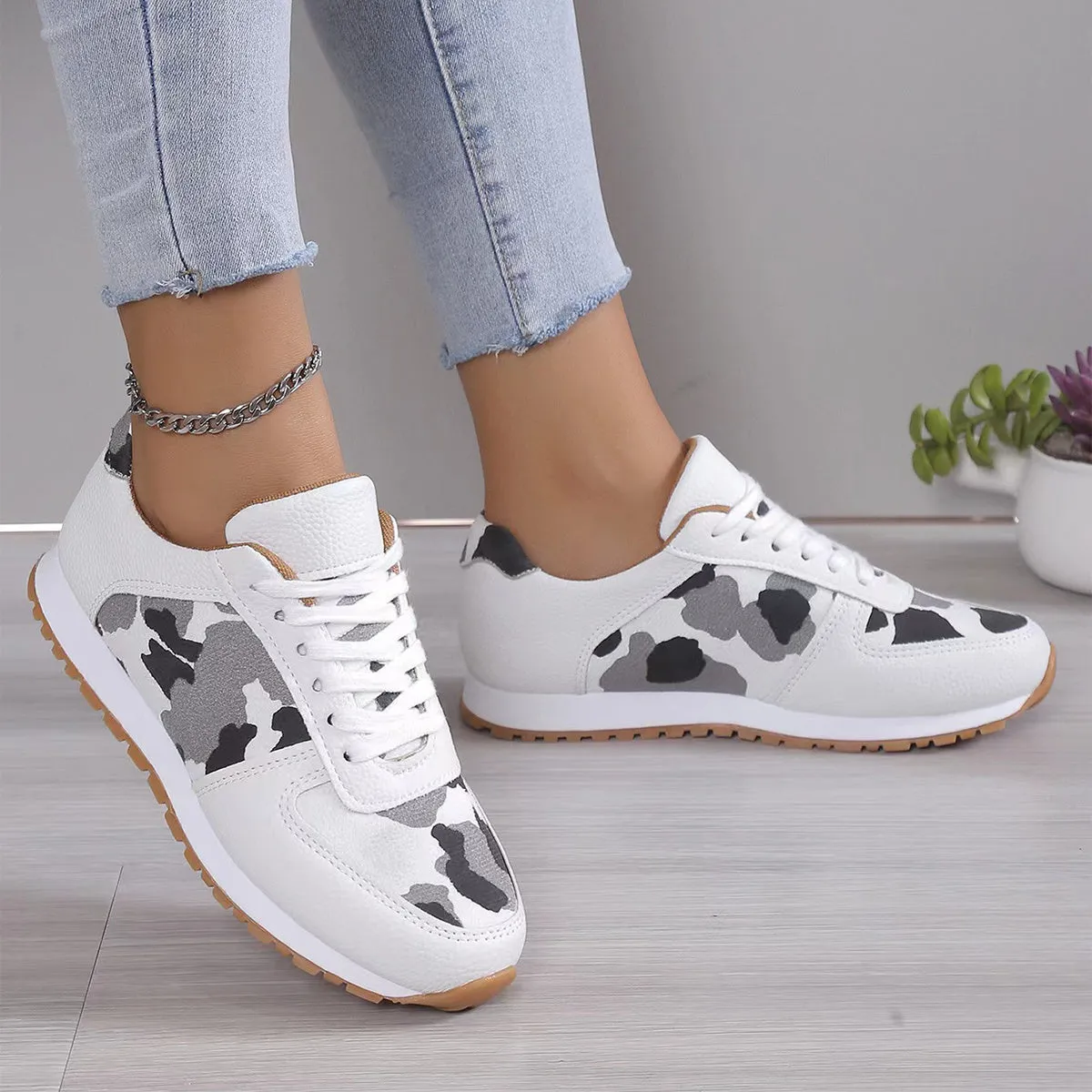 Kim  Damen-Sneaker mit Leopardenmuster