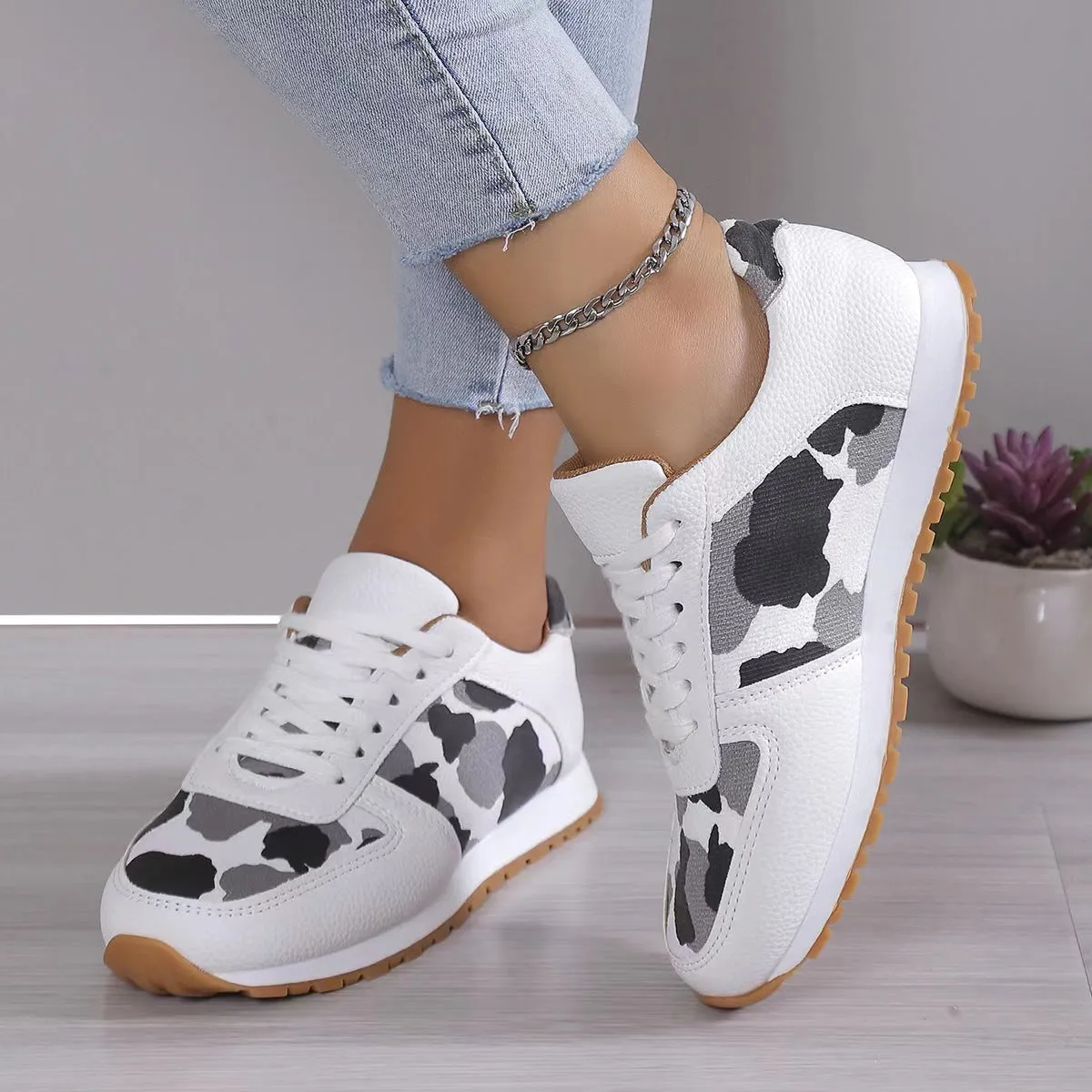 Kim  Damen-Sneaker mit Leopardenmuster