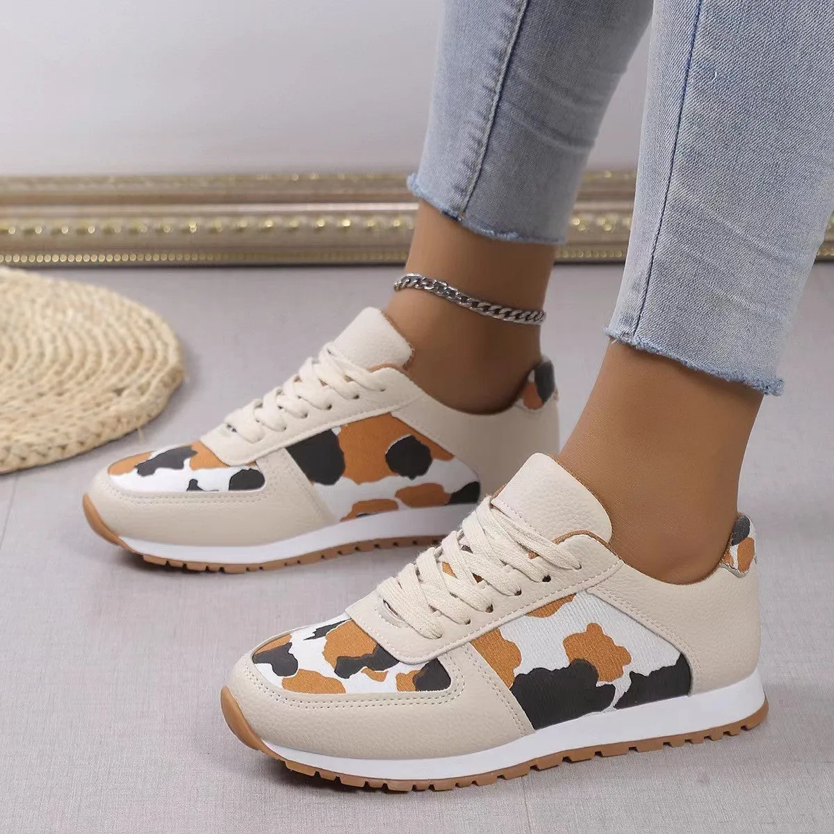 Kim  Damen-Sneaker mit Leopardenmuster