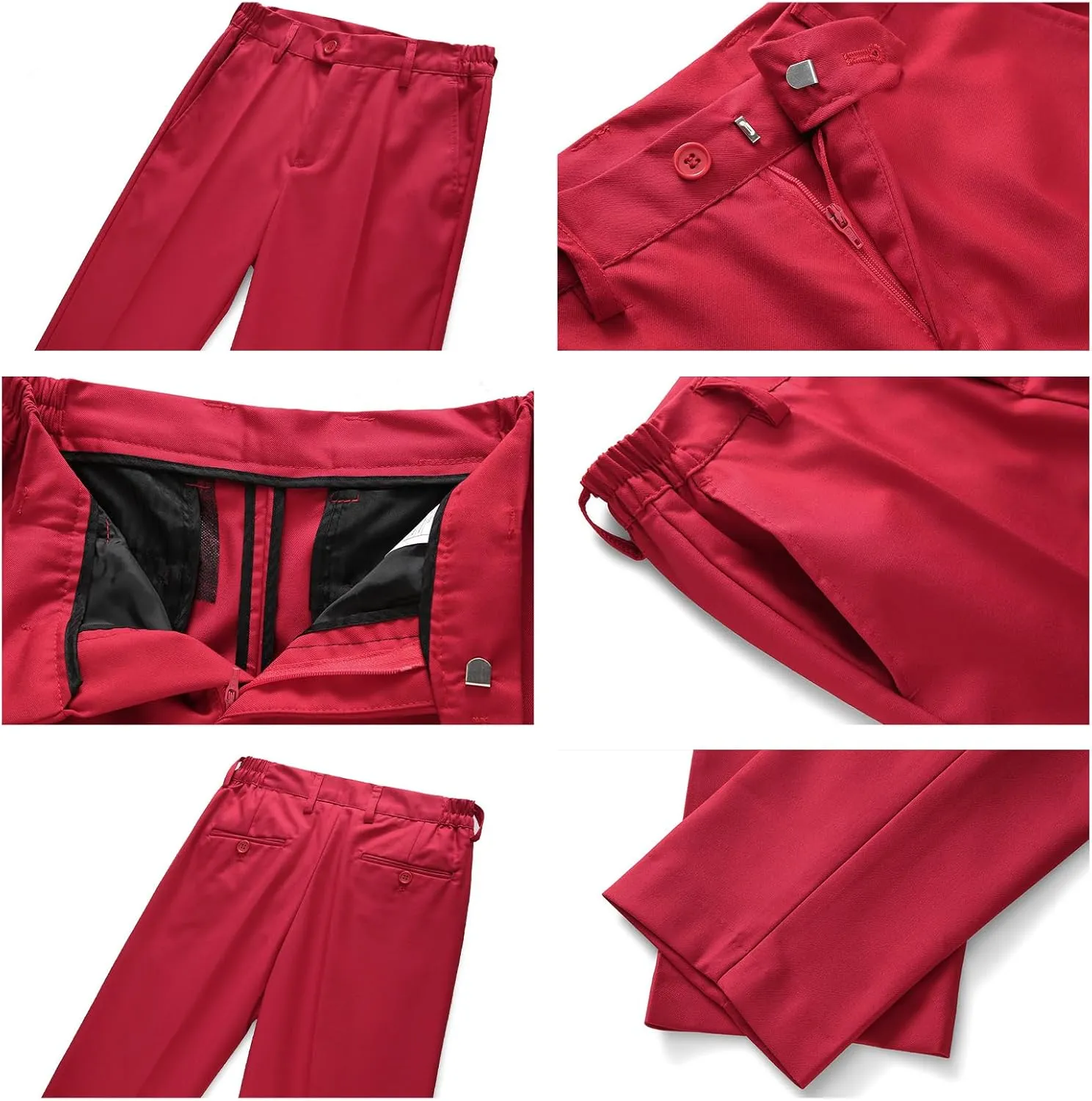 Lamgool Boys Suits Slim Fit Tuxedo Set 3 Pieces with Jacket Vest Pant for Kids Prom Wedding Formal Dresswear Outfit 4-16Y