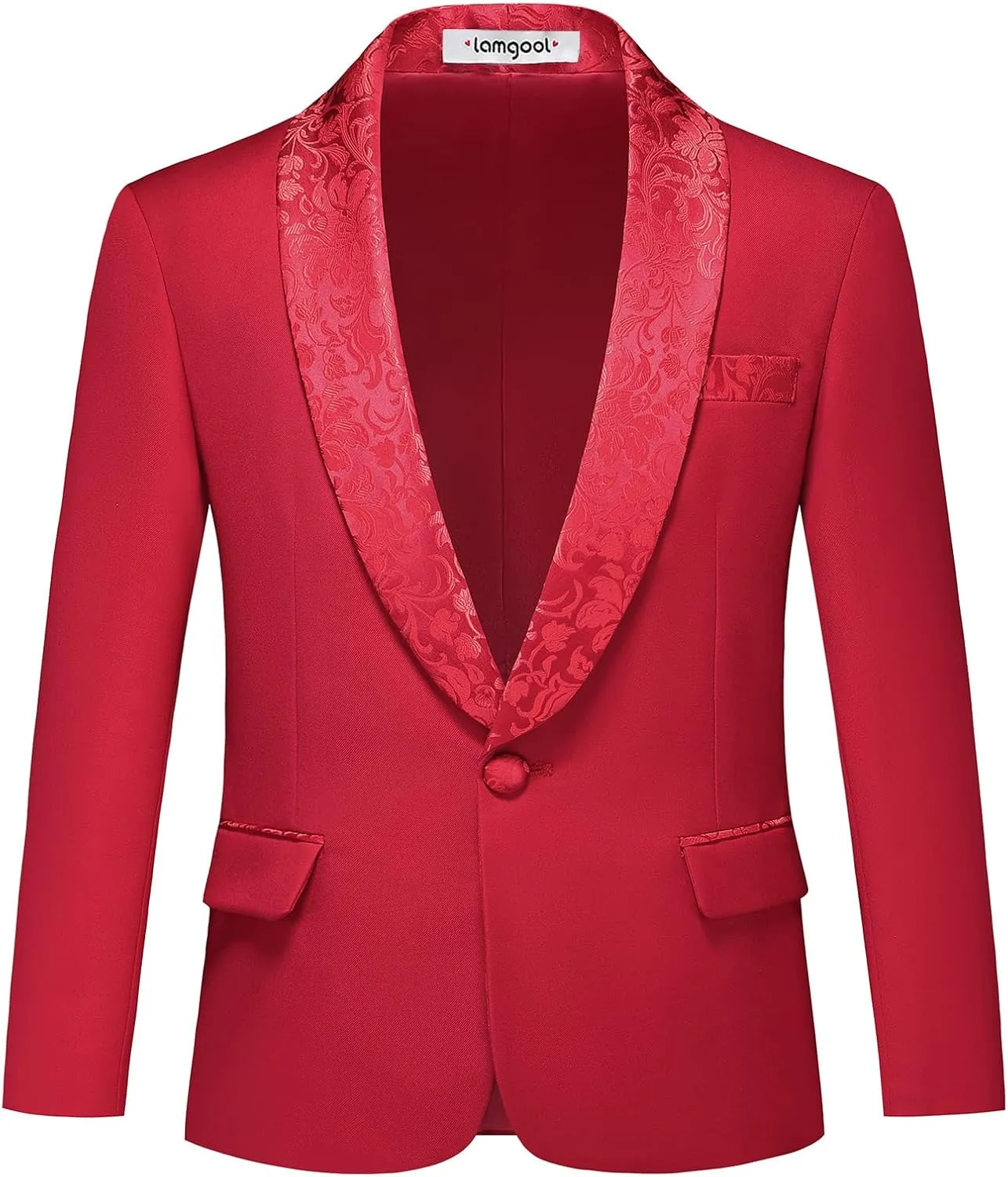 Lamgool Boys Suits Slim Fit Tuxedo Set 3 Pieces with Jacket Vest Pant for Kids Prom Wedding Formal Dresswear Outfit 4-16Y