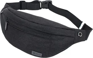 Large Crossbody Fanny Pack for men women with 4-Zipper Pockets,Waist bag for Workout Traveling Hiking Running Walking Outdoors Sport Fishing Waist Pack