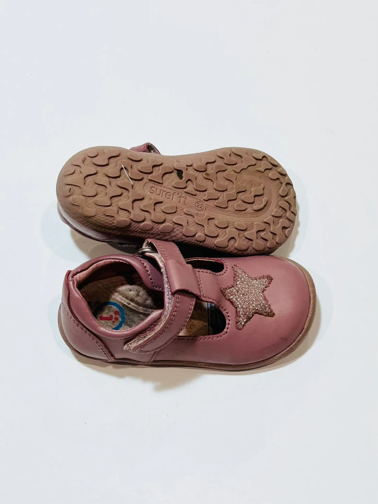 Leather dusty pink Mary-Janes - Size EU22