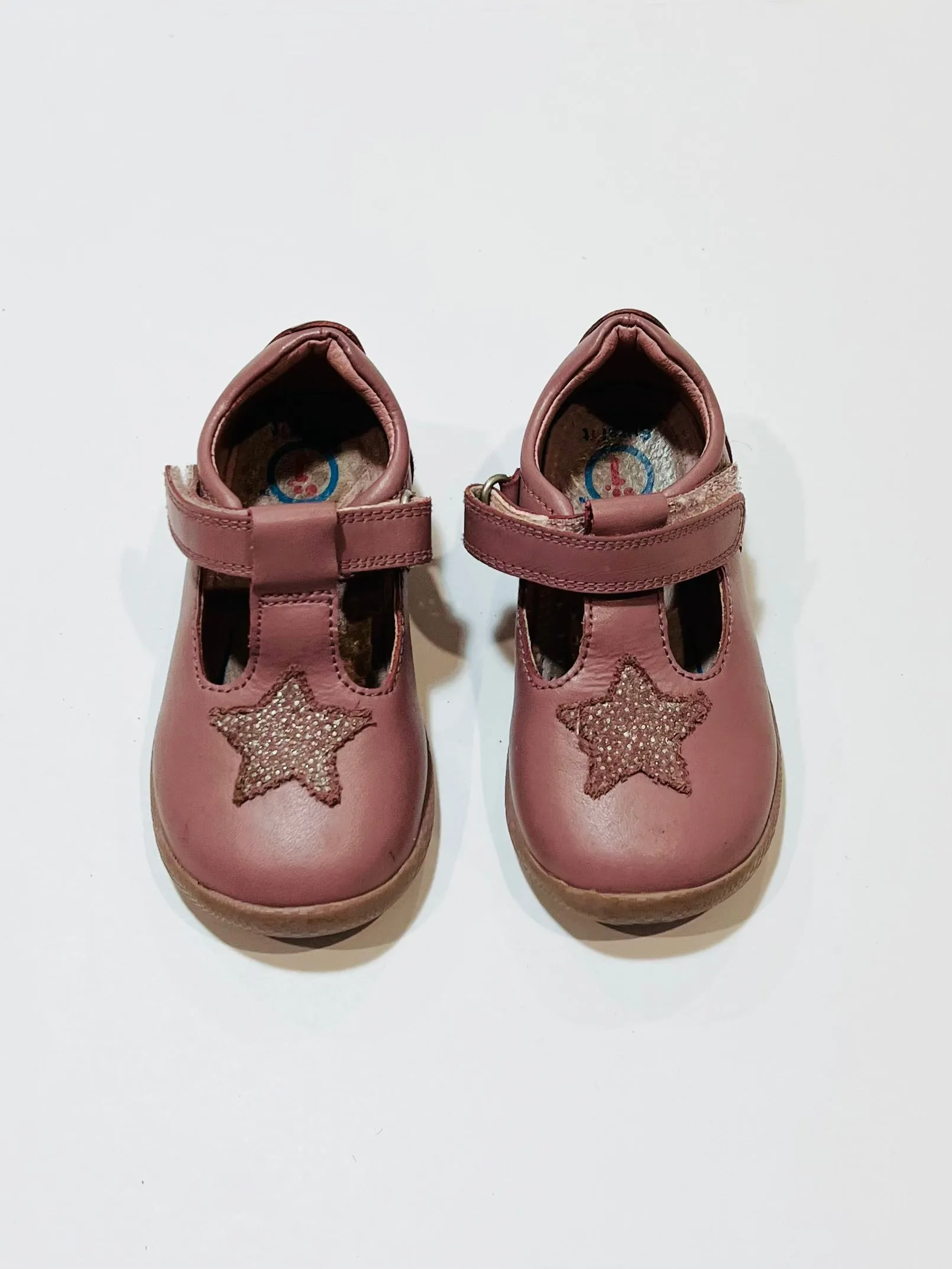 Leather dusty pink Mary-Janes - Size EU22
