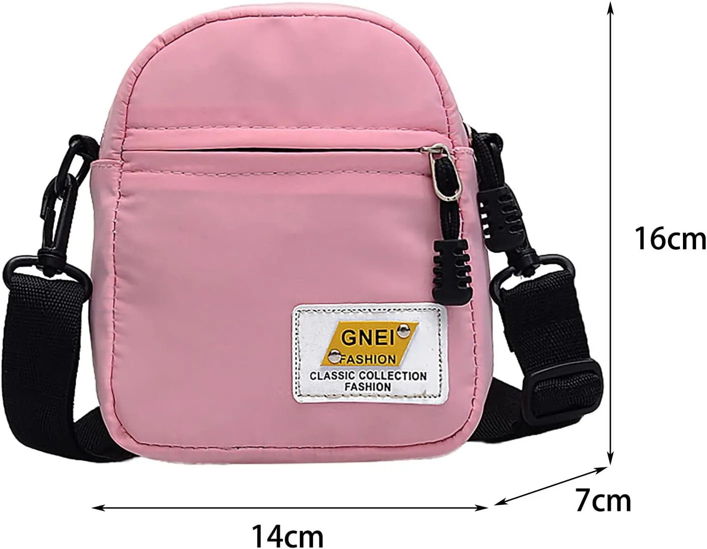 Leather Shoulder Bag for Women 2022 New Korean Fashion Simple Casual One Shoulder Crossbody Nylon Small (Red, One Size)