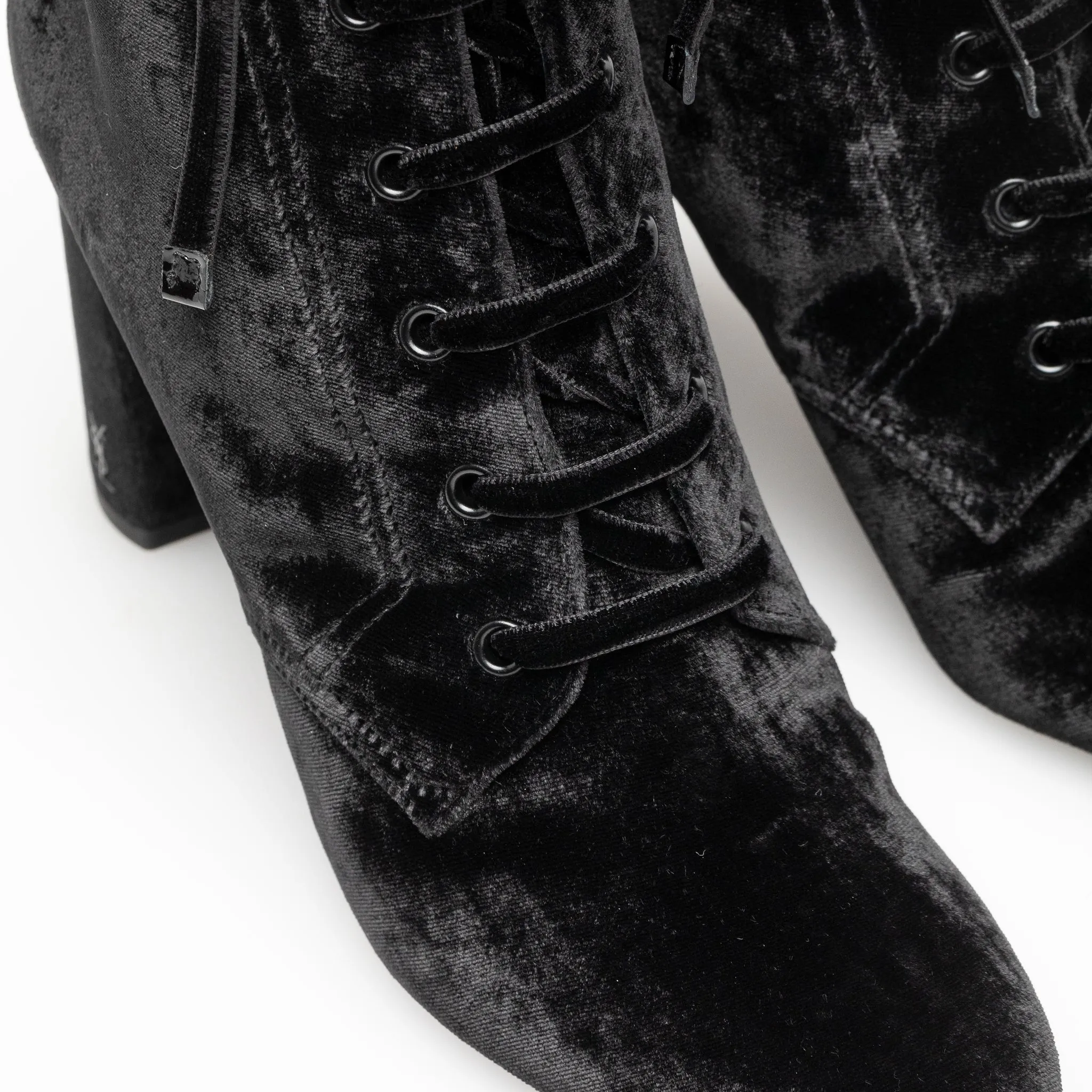LouLou Velvet Lace-Up Boot |Size 8.5 US - 39 EU