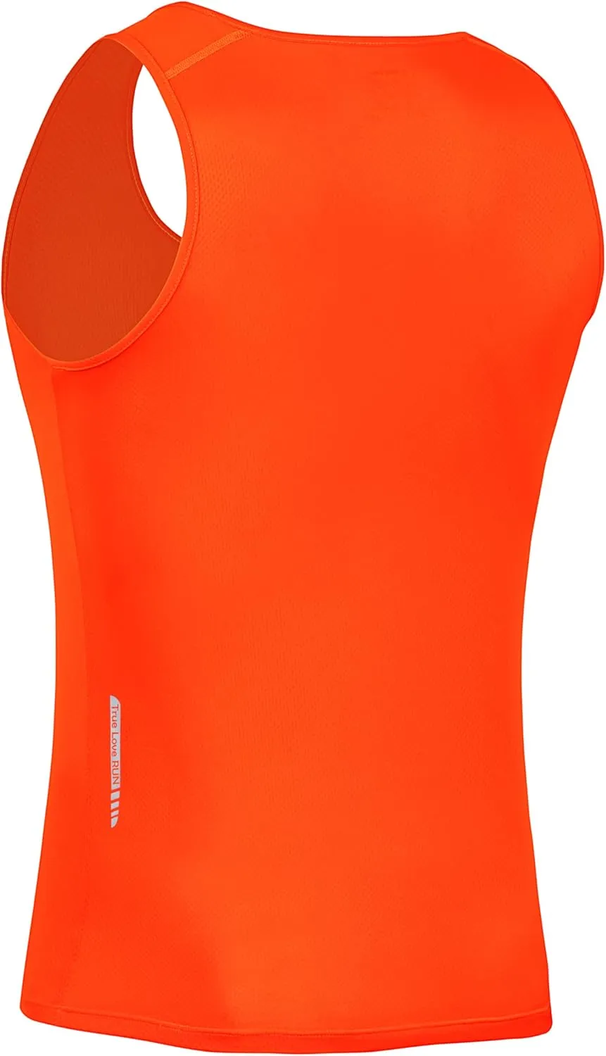 Men's Running Tank Top Ultra Lightweight Marathon Singlet Shirts Dry Fit Workout Sleeveless T-Shirt