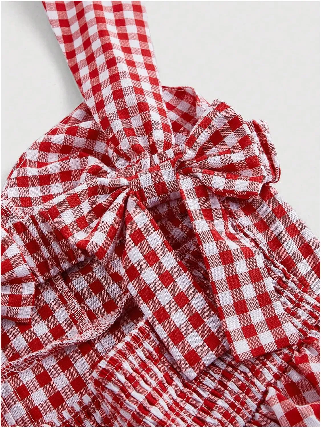Milumia Women's Gingham Bow Knot Dress Sweetheart Neck Sleeveless A Line Short Dresses