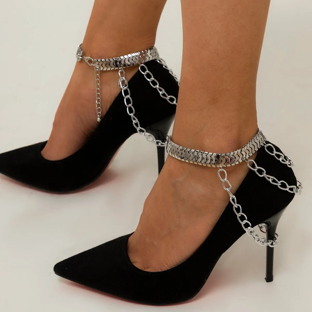 Multilayer Chain High Heel Shoe anklet