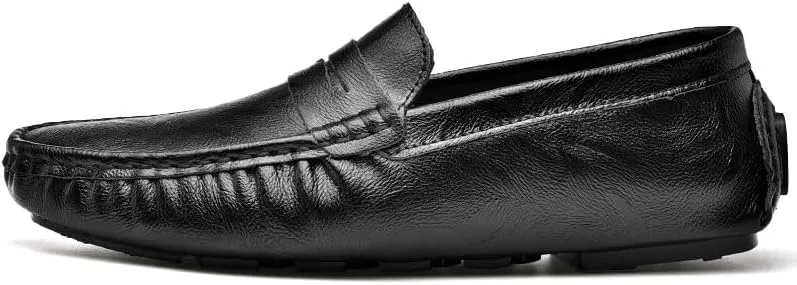 New Mens Loafers Shoe Penny Driving Style Loafer Vegan Leather Anti-Slip Flat Heel Comfortable Prom Fashion Slip-ons
