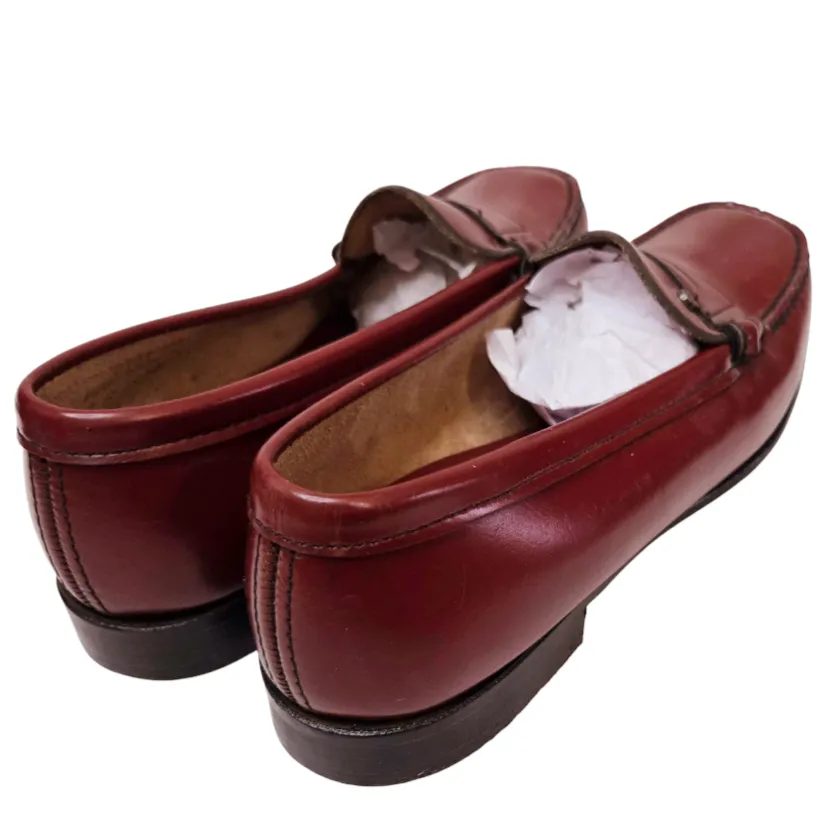 New *Vintage Etienne Aigner Oxblood Penny Loafers Men (10B) #509725