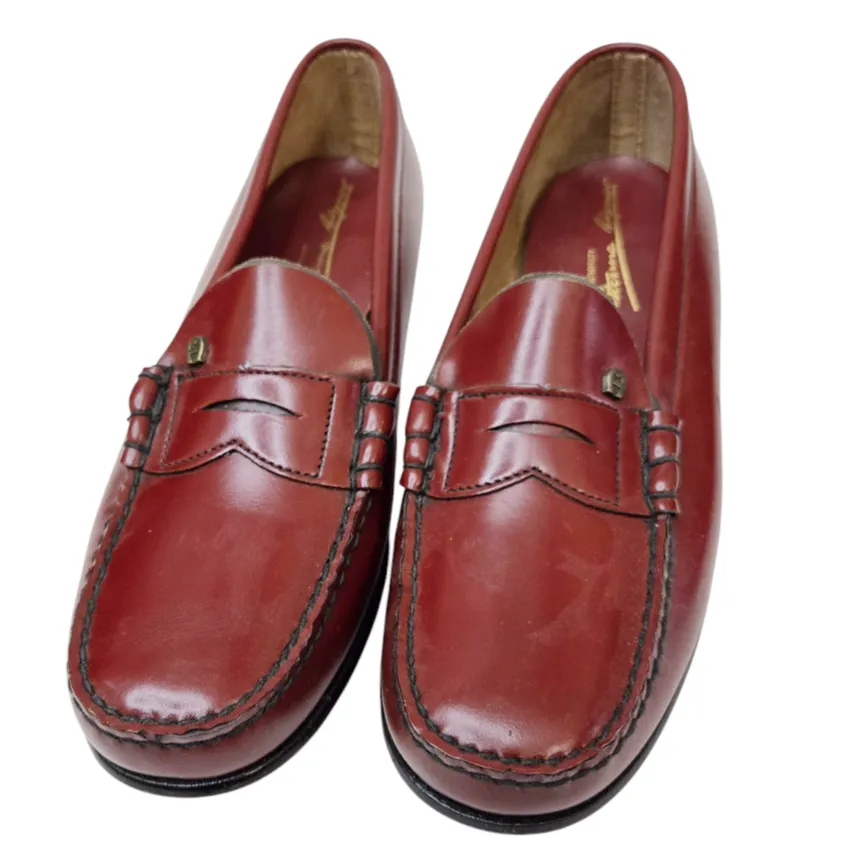 New *Vintage Etienne Aigner Oxblood Penny Loafers Men (10B) #509725