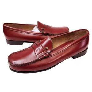 New *Vintage Etienne Aigner Oxblood Penny Loafers Men (10B) #509725