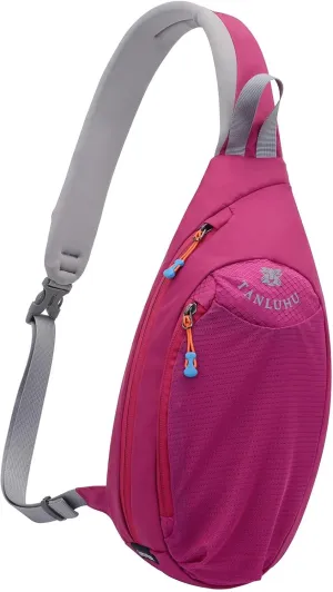 over Shoulder Bag Women Or Man Simple Casual Chest Bag Lightweight Crossbody Bags With Zipper Portable One (E, One Size)