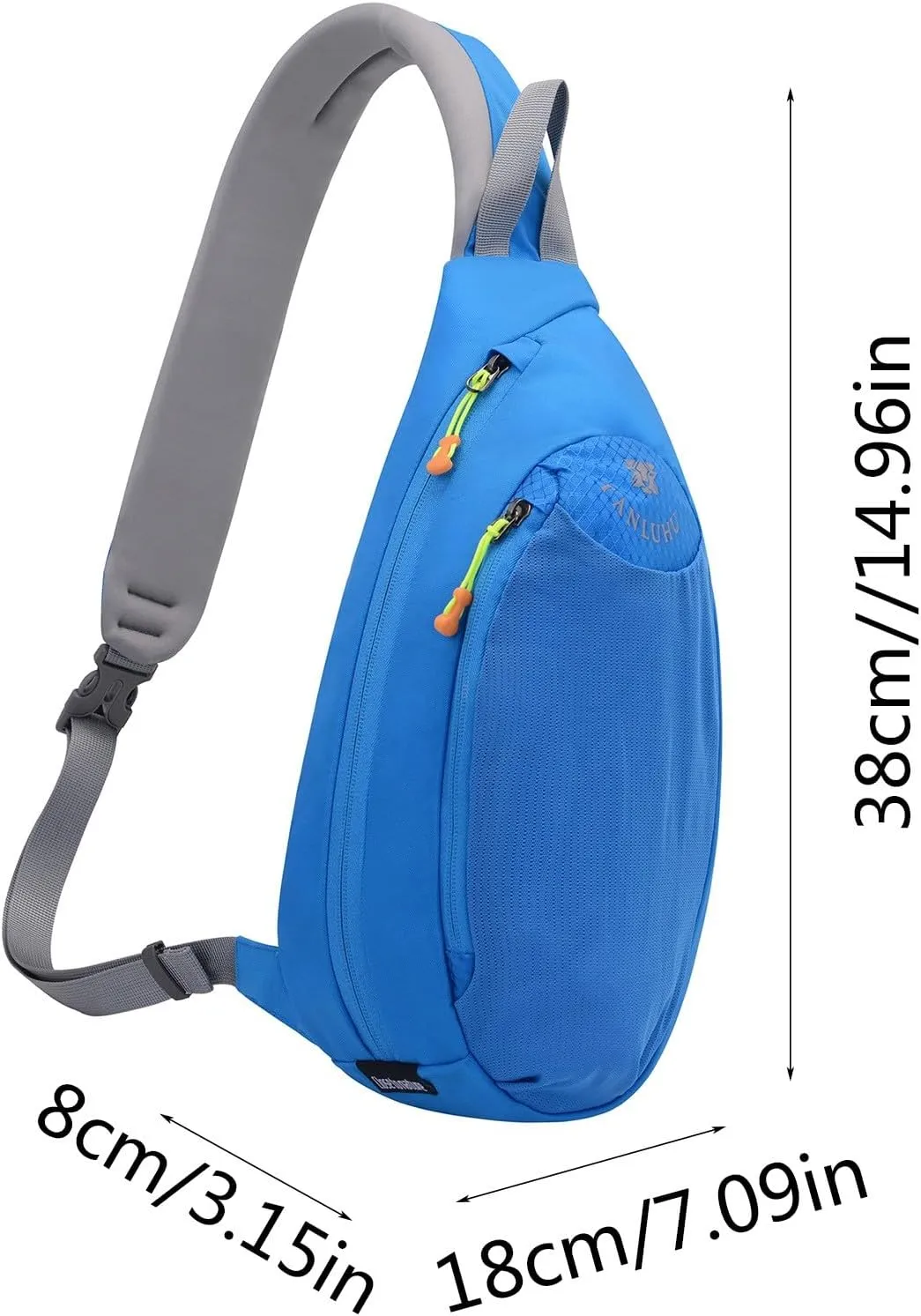 over Shoulder Bag Women Or Man Simple Casual Chest Bag Lightweight Crossbody Bags With Zipper Portable One (G, One Size)