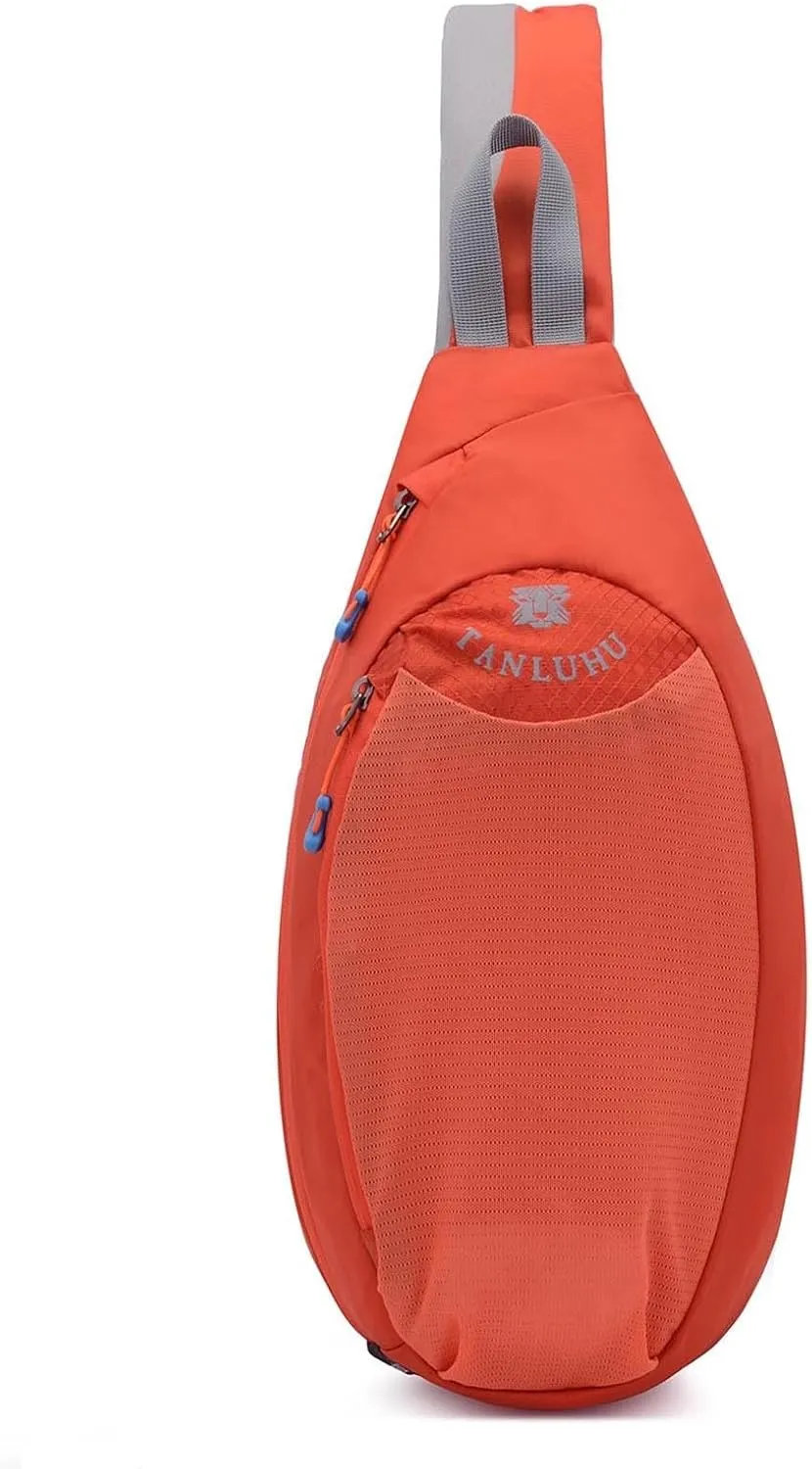 over Shoulder Bag Women Or Man Simple Casual Chest Bag Lightweight Crossbody Bags With Zipper Portable One (G, One Size)