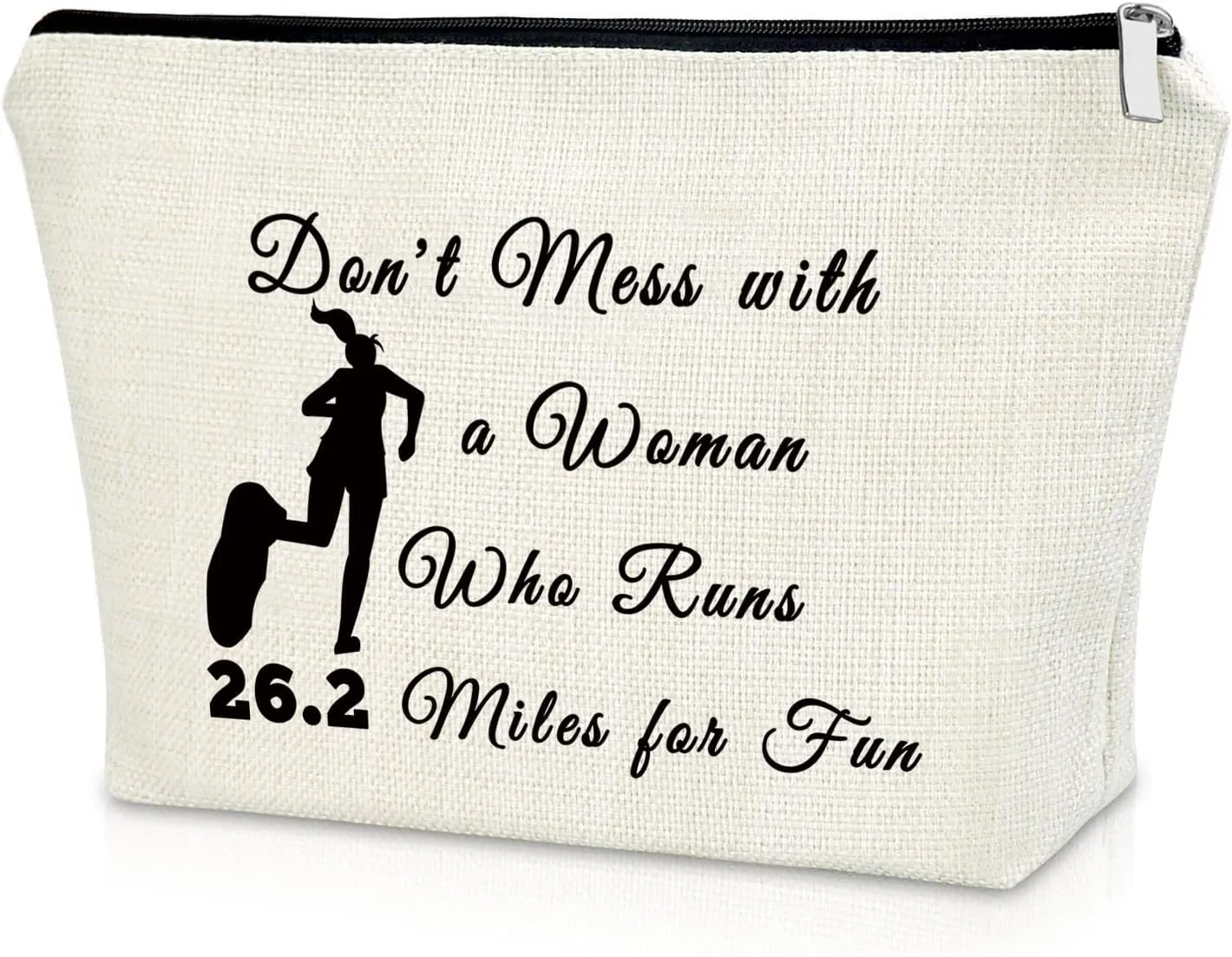 Sazuwu Running Gifts for Girls Makeup Bag Marathon Runner Gifts Running Themed Gifts Cosmetic Bag Running Lover Gift Ideas Cross Country Running Gifts for Mom Aunt Birthday Christmas Gift