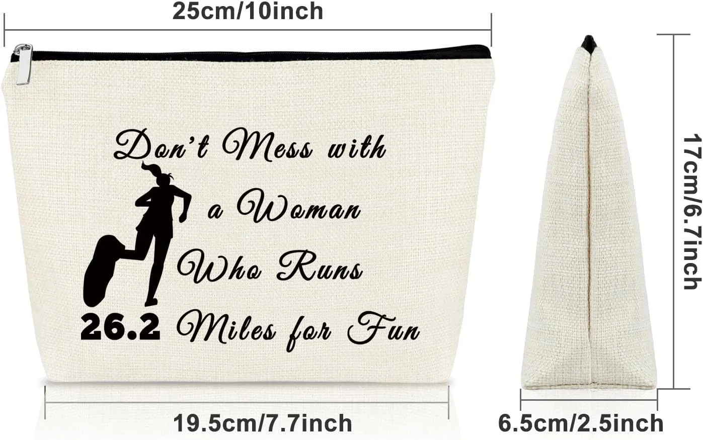 Sazuwu Running Gifts for Girls Makeup Bag Marathon Runner Gifts Running Themed Gifts Cosmetic Bag Running Lover Gift Ideas Cross Country Running Gifts for Mom Aunt Birthday Christmas Gift