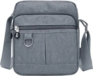 Shoulder Bags for Men Casual Nylon Purse Handbag Crossbody Bags Shoulder Bag Handbag For Women Small (Grey, One Size)